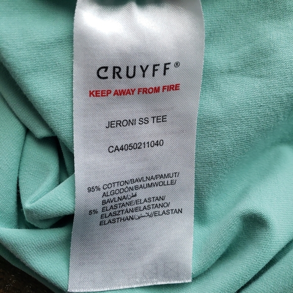 Cruyff Men Jeroni SS Athlete Fit Tee 95% Cotton 5% Elastane Size XXL - Picture 7 of 9